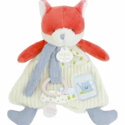 Doudou attache-sucette Romarin Le Renard (19 cm)