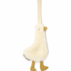 Doudou attache-tétine en gaze de coton Oie