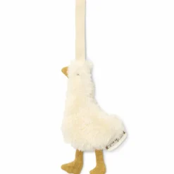 Doudou attache-tétine en gaze de coton Oie