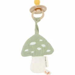 Doudou attache-tétine en gaze de coton Champignon