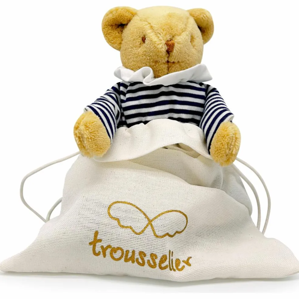 Doudou avec hochet Ours Marinière