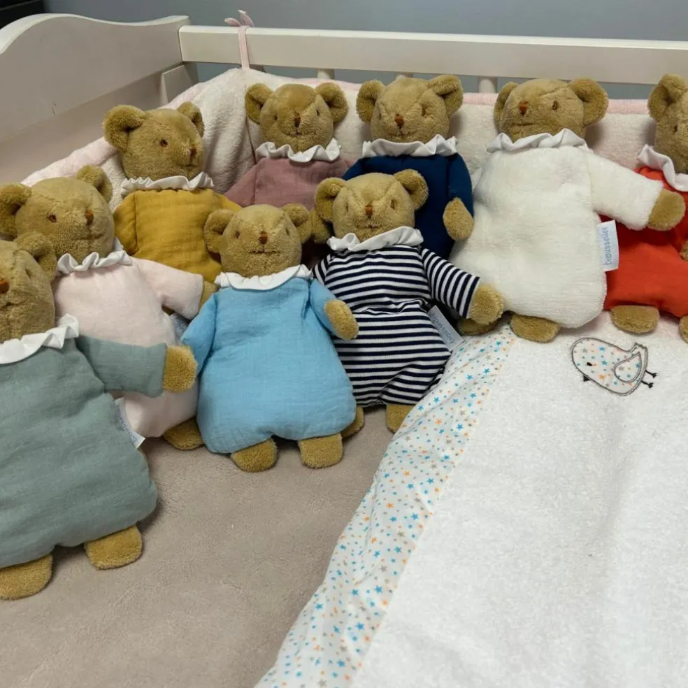 Doudou avec hochet Ours Marinière