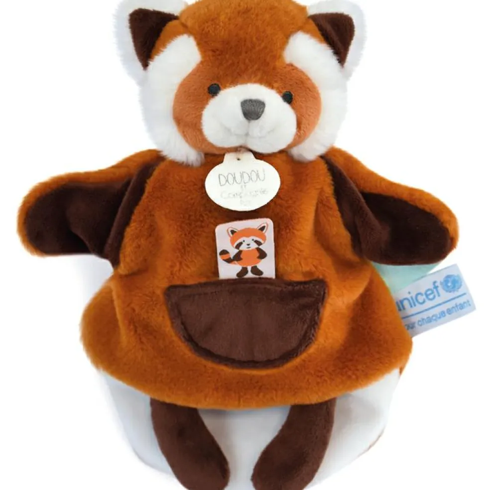 Doudou marionnette Panda roux