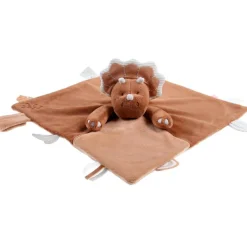 Doudou marionnette Tricéraptos Ops en veloudoux cannelle (27 cm)