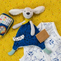 Doudou Pilou bleu Puce et Pilou