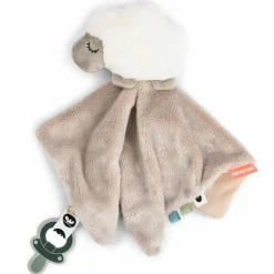 Doudou plat attache-sucette Sheepy Sable