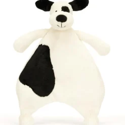 Doudou plat Bashful Chien noir et crème (20 cm)