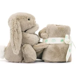 Doudou plat Bashful Lapin Beige (34 cm)