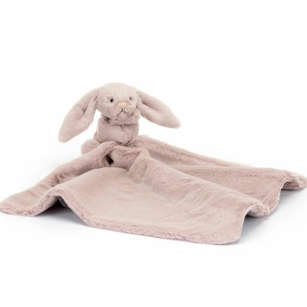 Doudou plat Bashful Luxe Lapin Rose