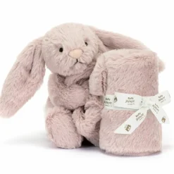 Doudou plat Bashful Luxe Lapin Rose