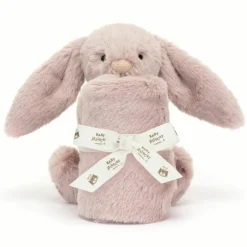 Doudou plat Bashful Luxe Lapin Rose