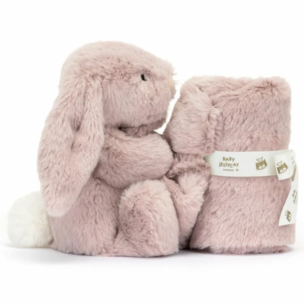 Doudou plat Bashful Luxe Lapin Rose