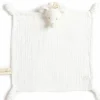 Doudou plat en coton bio éléphant (30 x 30 cm)