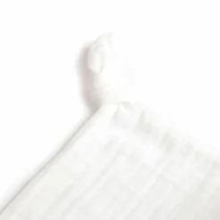 Doudou plat en coton bio éléphant (30 x 30 cm)