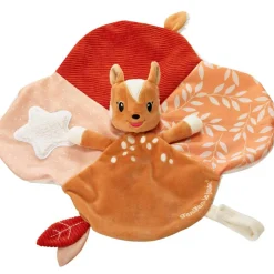 Doudou plat Fanfan le faon avec attache sucette