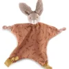 Doudou plat lapin argile Trois petits lapins (personnalisable)