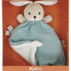 Doudou plat lapin bleu Colombe K'doux