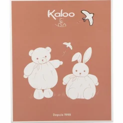 Doudou plat Lapin rond rose