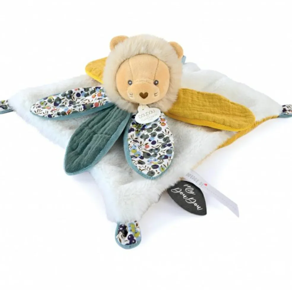 Doudou plat pétale Lion Boh'aime (27 cm)