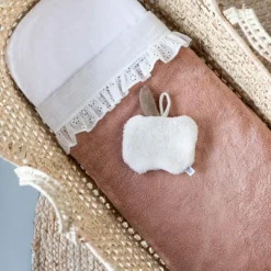 Drap de berceau avec volant Calm blanc (80 x 100 cm)