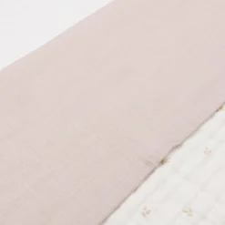 Drap de berceau en coton Slub Nougat (75 x 100 cm)