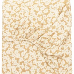 Drap housse bebé en double gaze de coton Wabi-Sabi (70 x 140 cm) Golden Brown Sakura