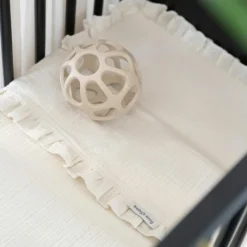 Drap housse Calm Warm Linen avec volant (40 x 80 cm)