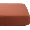 Drap housse en coton bio Terracotta (70 x 140 cm)