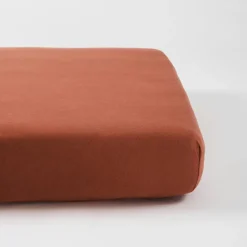 Drap housse en coton bio Terracotta (70 x 140 cm)