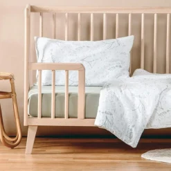 Drap housse en coton bio Yukari Tilleul (50 x 83 cm)