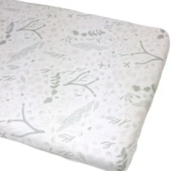 Drap housse en coton bio Yukari Tilleul (60 x 120 cm)