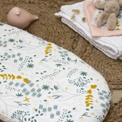 Drap housse en coton bio Yukari Douceur Original pour landau (72 x 33 cm)