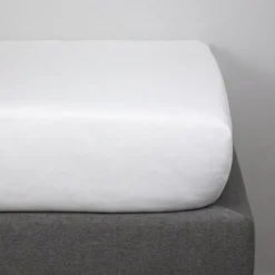 Drap housse en coton bio blanc (70 x 140 cm)