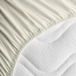 Drap housse en coton bio Ecru (70 x 140 cm)