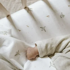 Drap housse en coton bio L'Envolée (60 x 120 cm)