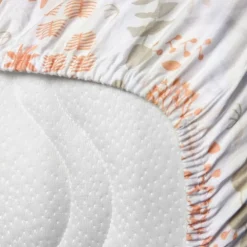 Drap housse en coton bio Yukari Peach (70 x 140 cm)