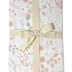 Drap housse en coton bio Yukari Peach (70 x 140 cm)