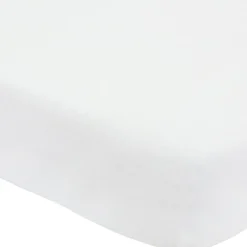 Drap housse en coton Blanc (60 x 120 cm)