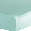 Drap housse en coton jade (70 x 140 cm)