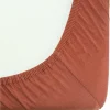 Drap housse en coton Terracotta (60 x 120 cm)