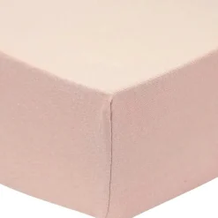 Drap housse en coton vieux rose (70 x 140 cm)