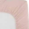 Drap housse en gaze de coton vieux rose (60 x 120 cm)