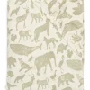 Drap housse en jersey Animals Olive Green (40 x 80 cm)