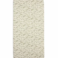 Drap housse en jersey Animals Olive Green (40 x 80 cm)