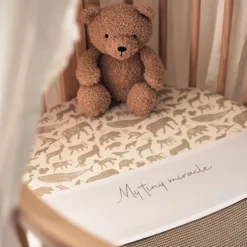 Drap housse en jersey Animals Olive Green (40 x 80 cm)