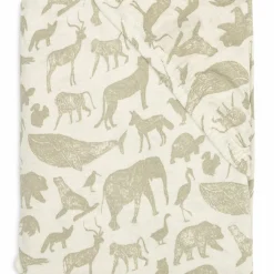 Drap housse en jersey Animals Olive Green (70 x 140 cm)