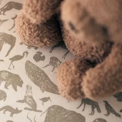 Drap housse en jersey Animals Olive Green (70 x 140 cm)