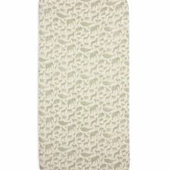 Drap housse en jersey Animals Olive Green (70 x 140 cm)