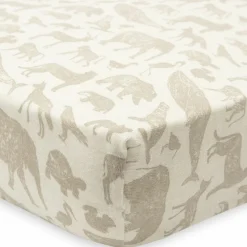 Drap housse en jersey Animals Nougat (40 x 80 cm)