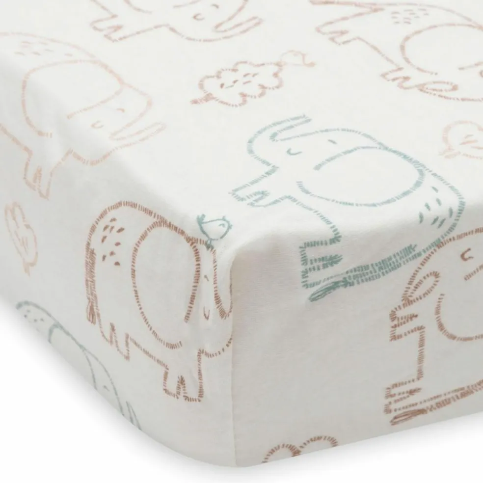 Drap housse en jersey Elephant Tales (40 x 80 cm)